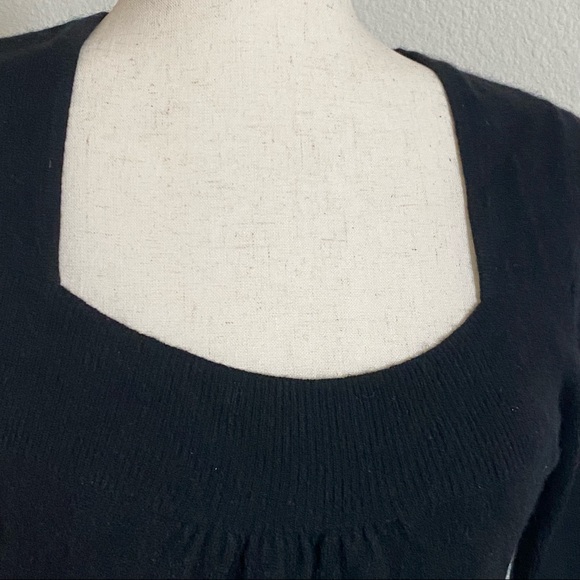 100% Cashmere Big Squred neck Longsleeve Sweater M - Picture 2 of 5